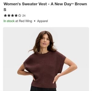 A New Day Brown Crew Neck Sweater